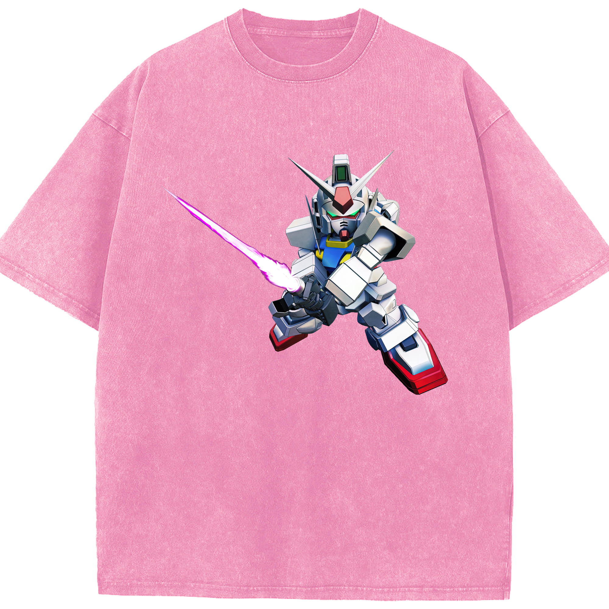 （画像用） 機動戦士ガンダム Mobile Suit Gundam 綿100% ヴィンテージ風 半袖Tシャツ（フロントプリント）